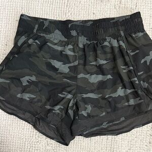 Athleta green and black  Camo Athletic Shorts